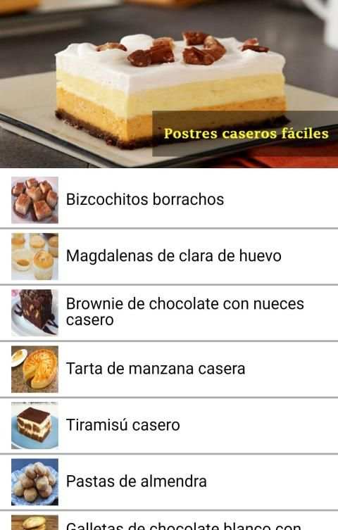 Postres Caseros Fáciles screenshot 1