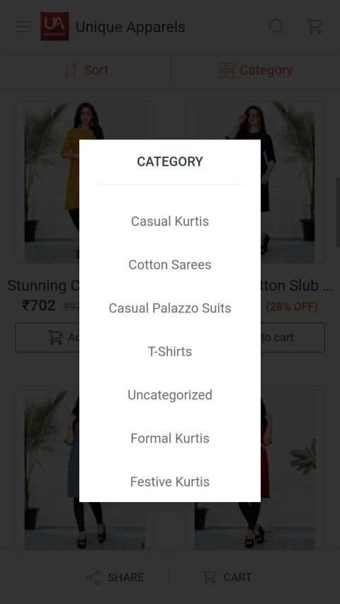 Unique Apparels - Online Shopping App screenshot 1