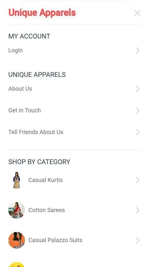 Unique Apparels - Online Shopping App screenshot 2