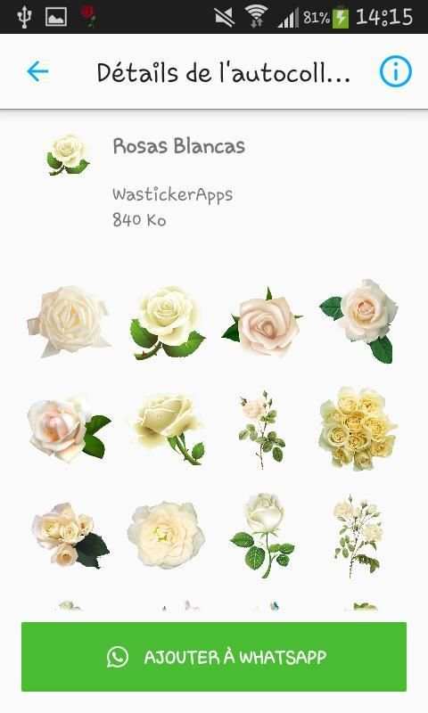 Rosas Pegatinas para WhatsApp - WAStickerApps screenshot 3