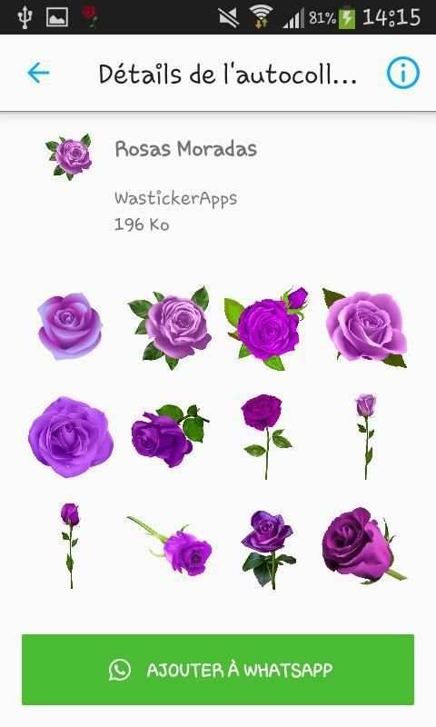 Rosas Pegatinas para WhatsApp - WAStickerApps screenshot 4