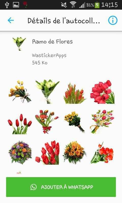 Rosas Pegatinas para WhatsApp - WAStickerApps screenshot 1