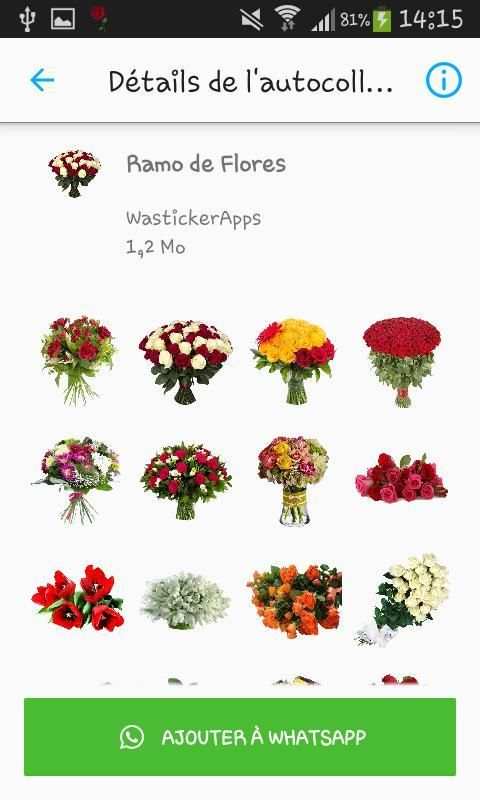 Rosas Pegatinas para WhatsApp - WAStickerApps screenshot 2