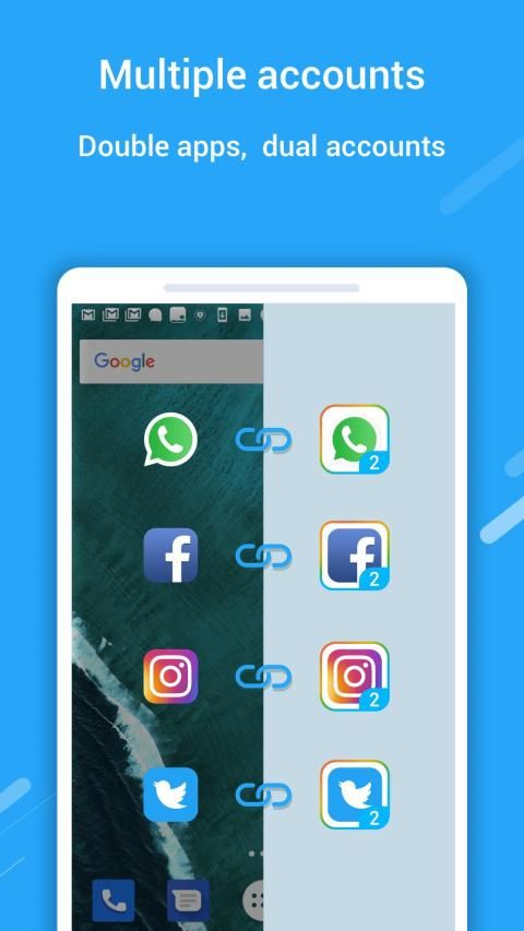 WhatsChat: 2 accounts for 2 whatsapp screenshot 2