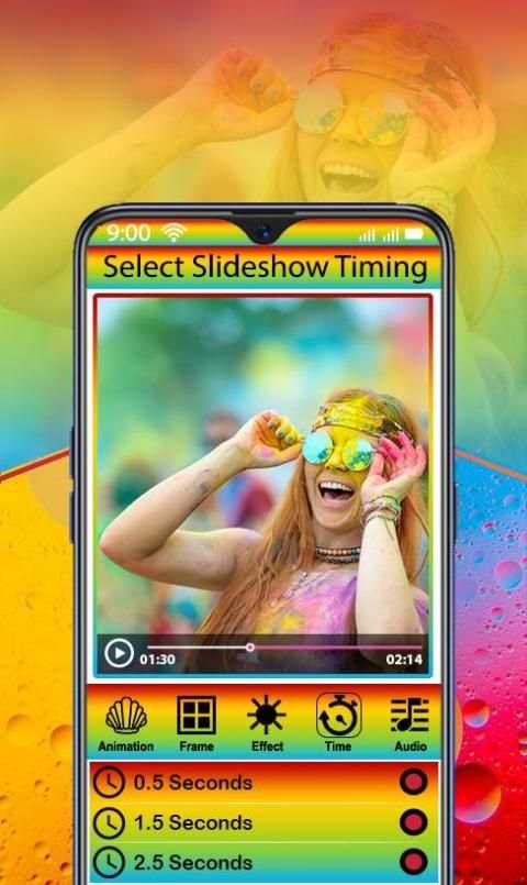 Holi Video Maker स्क्रीनशॉट 2