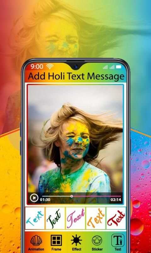 Holi Video Maker स्क्रीनशॉट 3