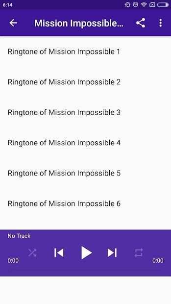 Mission Impossible Ringtones Free स्क्रीनशॉट 2