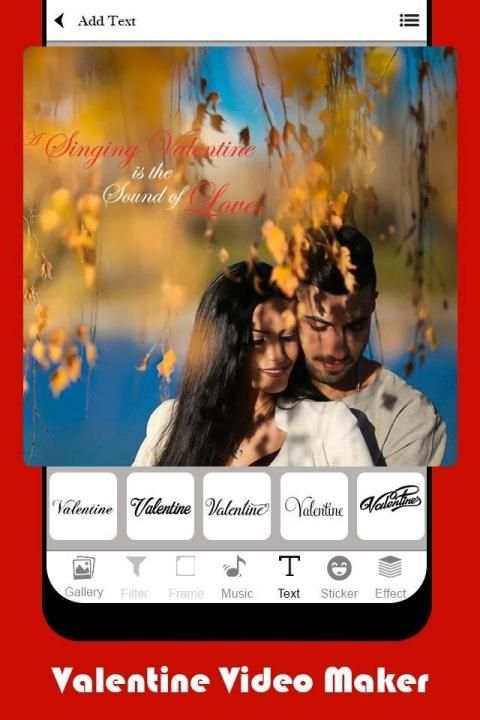 Valentine Video Maker स्क्रीनशॉट 4