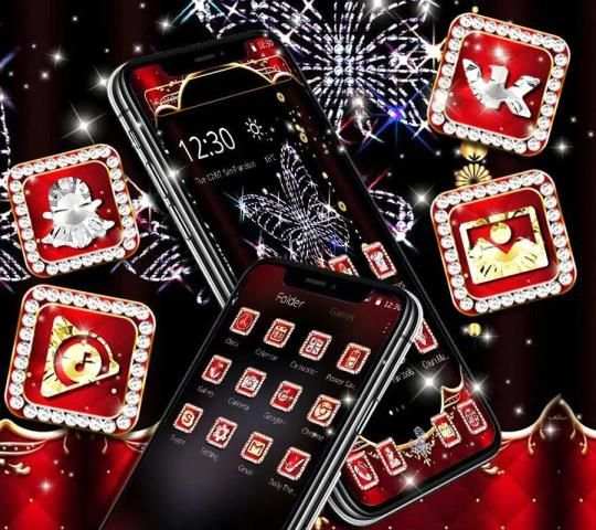 Shiny Diamond Butterfly Launcher Theme* screenshot 1