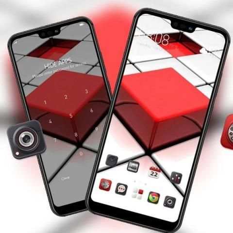Abstract 3d Changeable square theme screenshot 2