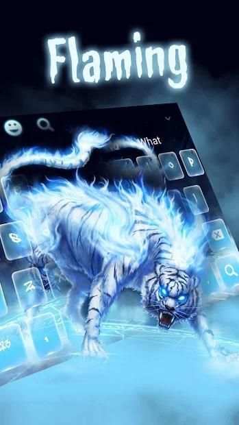Fantasy Flaming Tiger Keyboard स्क्रीनशॉट 1