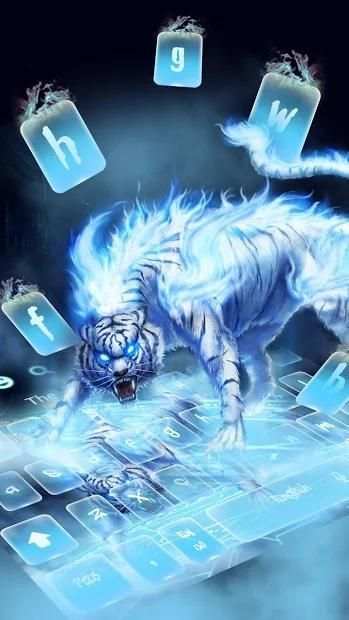 Fantasy Flaming Tiger Keyboard स्क्रीनशॉट 2