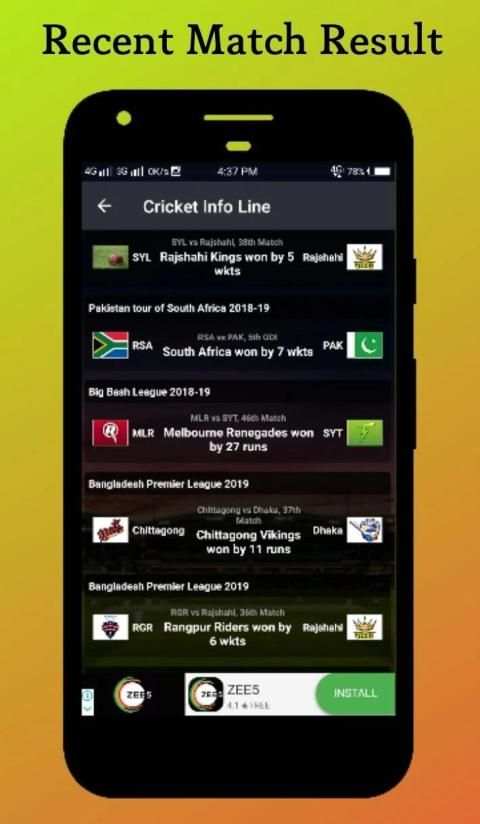 Cricket Info Live Line : Sports - Live - Cricket screenshot 1