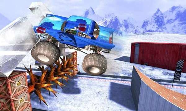 Monster Truck Offroad : Snow Stunts Simulator screenshot 1