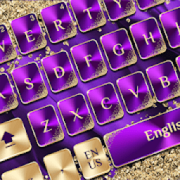 ikon Purple Gold Luxury Keyboard