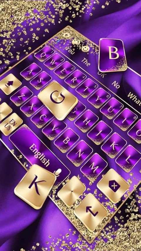 Purple Gold Luxury Keyboard स्क्रीनशॉट 2