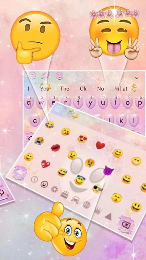 Cute Pink Alien Keyboard Theme स्क्रीनशॉट 1