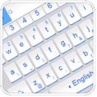 Simple White Blue Keyboard Theme on 9Apps
