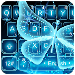 ikon Blue Butterfly Keyboard Theme
