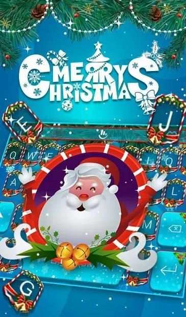 Live Christmas Santa Keyboard Theme screenshot 2