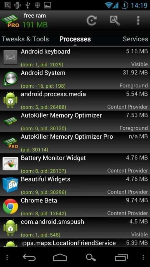 AutoKiller Memory Optimizer स्क्रीनशॉट 12