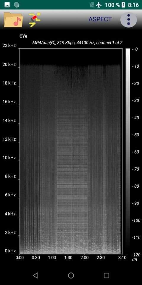 Aspect - Audio Files Spectrogram Analyzer स्क्रीनशॉट 5