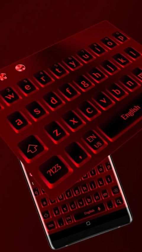 Cool Red Black Keyboard स्क्रीनशॉट 1