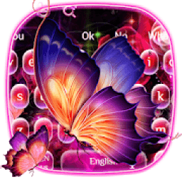 तितली कीबोर्ड प्यार आइकन