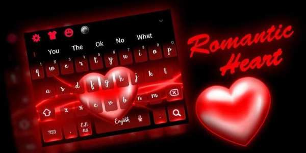 Romantic Love Heart Keyboard screenshot 1