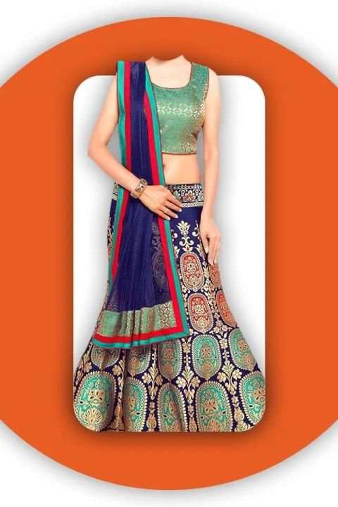 Netted Lehenga Choli For Women Photo Editor screenshot 2
