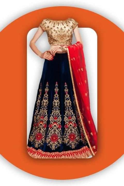 Netted Lehenga Choli For Women Photo Editor screenshot 3