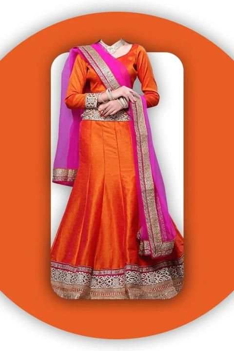 Netted Lehenga Choli For Women Photo Editor screenshot 1