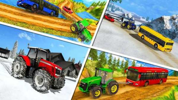 Chained Tractor Towing Bus screenshot 2