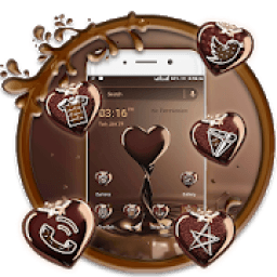 Chocolate Love Heart Launcher Theme आइकन