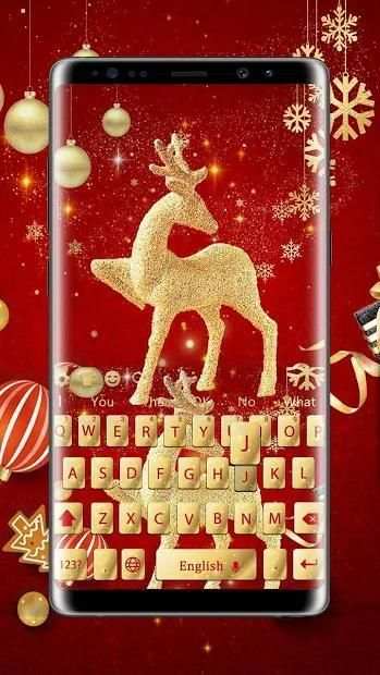 Christmas Gold Elk Keyboard screenshot 2