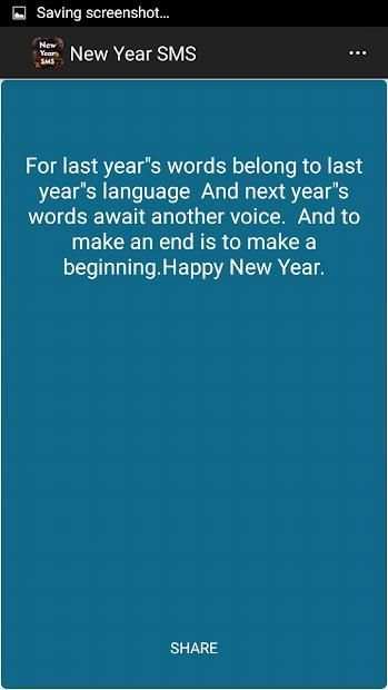 Happy New Year SMS Messages स्क्रीनशॉट 1