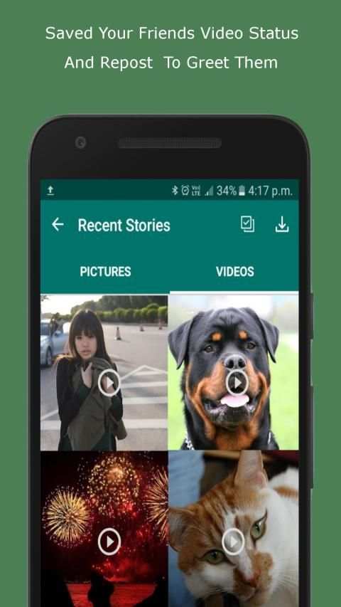 Free Status Downloader for Whatsapp स्क्रीनशॉट 1