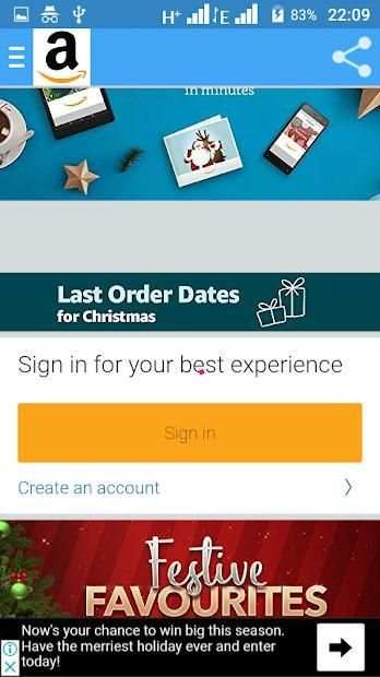 Amazon Uk shopping mobile app screenshot 1