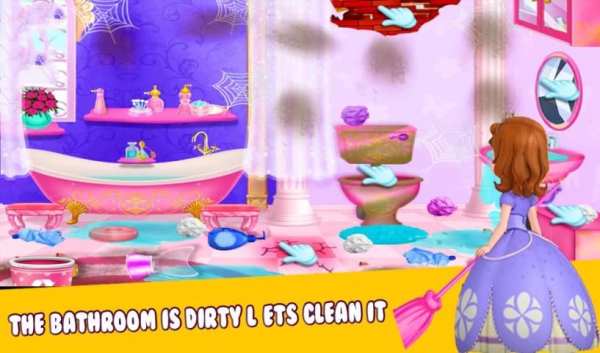 Princess Sofia Cleaning House Game screenshot 3