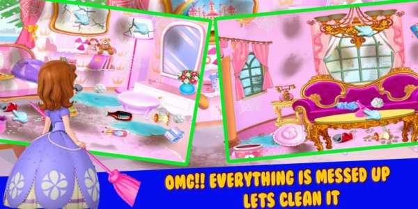 Princess Sofia Cleaning House Game screenshot 2