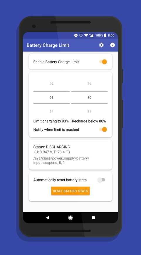 Battery Charge Limit [ROOT] screenshot 3