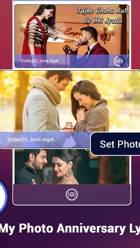 My Photo Anniversary Lyrical Video Status Maker स्क्रीनशॉट 3