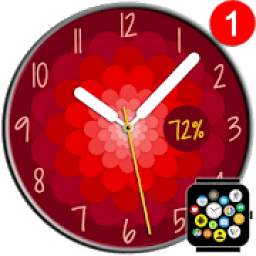 Free Rose Watch Face Theme for Bubble Clouds