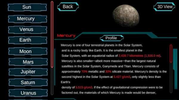 Solar System 3d Space Explorer Scope screenshot 4