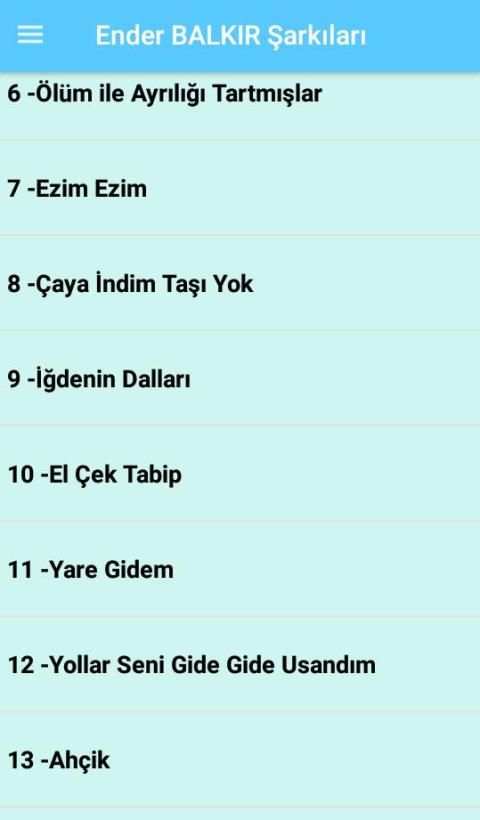 Ender BALKIR Harput Şarkıları (İnternetsiz) screenshot 1