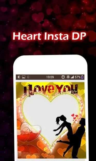 Love Photo Frame – Photo in Heart Insta DP Maker screenshot 1