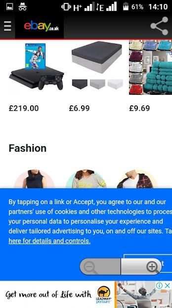eBay UK mobile shopping app screenshot 2