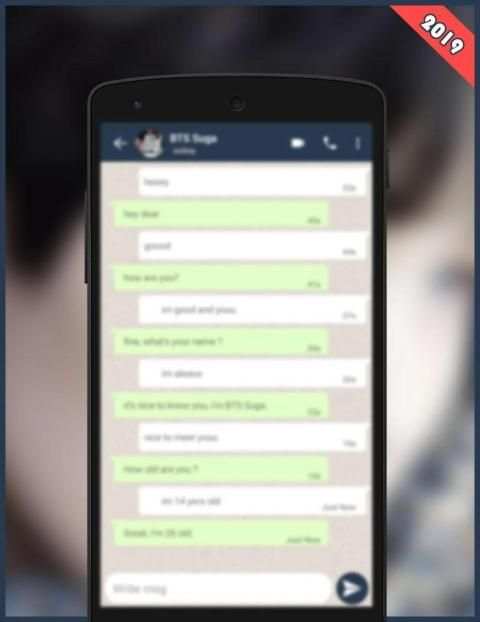 Chat Messenger With BTS Suga screenshot 2