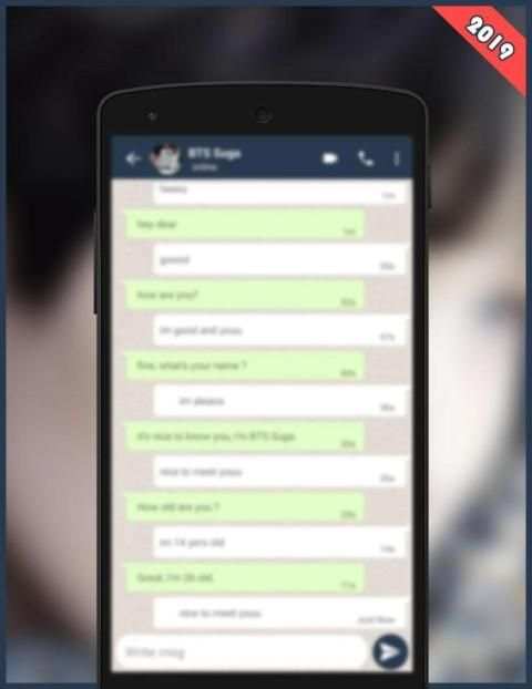 Chat Messenger With BTS Suga screenshot 1