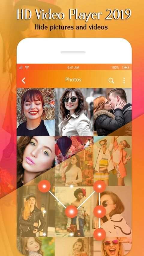 HD Video Player 2019- Hide Photo Video Locker स्क्रीनशॉट 7